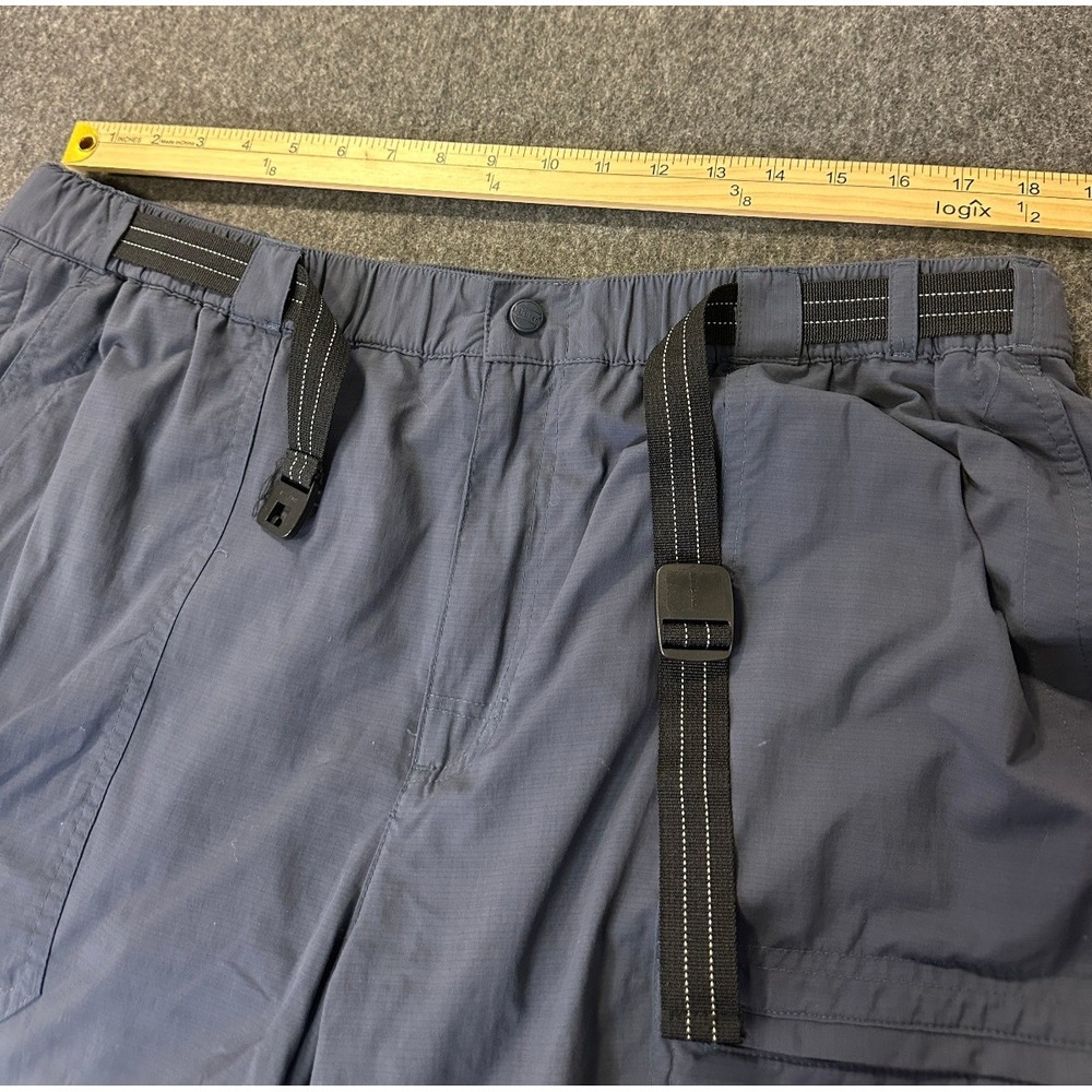 LL Bean Swift River Lined Shorts Mens XL Belted Nylon Blue 9" Cargo Outdoor Hike - Picture 10 of 16